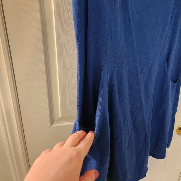 Blue Dress with Pockets - Picture 2 of 3